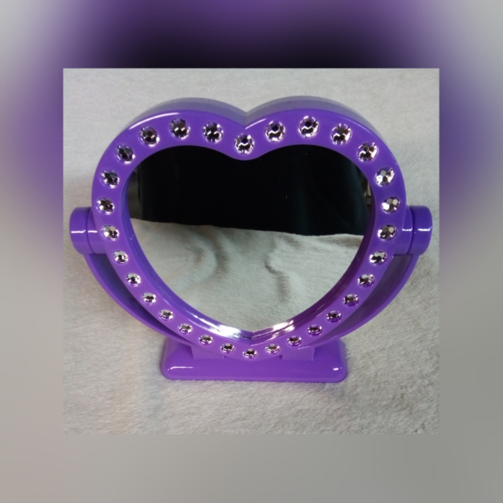 Purple 2 Sided Mirror Measurements Are 8 Inches By 8 Inches With Bling Nwt
